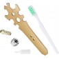 Pistol de vopsit cu aer comprimat, capacitate 600 ml, presiune reglabila, duza 1.4, recipient vopsea 10x15 cm, RESIGILAT