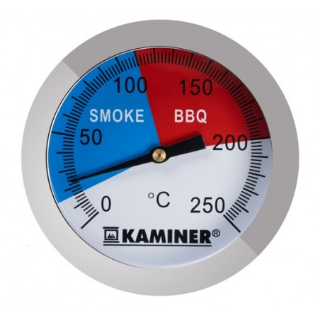 Termometru pentru gratar Smoke&BBQ, otel, 0-250 grade Celsius, Kaminer