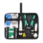 Set instrumente de retea LAN, tester cabluri, mufe, cleste, instrument sertizare, husa