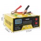 Redresor automat baterii, afisaj LED, universal, protectie scurtcircuit, 50-60Hz, 180W, galben