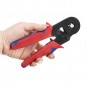 Set cleste sertizare hexagonal, 500 mansoane incluse, 18x7-16x4cm, otel, rosu/negru