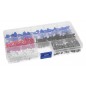 Set cleste sertizare hexagonal, 500 mansoane incluse, 18x7-16x4cm, otel, rosu/negru
