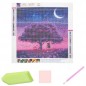 Set broderie cu diamante colorate, accesorii incluse, model copac, panza cu adeziv, lipici uscat, 30x30 cm Set broderie cu diamante colorate, accesorii incluse, model copac, panza cu adeziv, lipici uscat, 30x30 cm