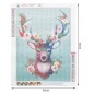 Broderie cu diamante colorate, model cerb, set cu accesorii incluse, panza cu adeziv, lipici uscat, dimensiune 30x40 cm