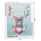 Broderie cu diamante colorate, model cerb, set cu accesorii incluse, panza cu adeziv, lipici uscat, dimensiune 30x40 cm