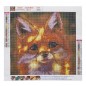 Set broderie cu diamante 5D, model vulpe, accesorii incluse, panza cu adeziv, diamante colorate, lipici uscat, 30x40 cm Set broderie cu diamante 5D, model vulpe, accesorii incluse, panza cu adeziv, diamante colorate, lipici uscat, 30x40 cm
