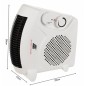 Aeroterma 2 in 1, 2 niveluri, afisaj LCD, picioare sustinere, maner transport, functie turbo, 26x12x25cm, ABS