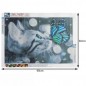 Set broderie cu diamante, model pisica, accesorii incluse, dimensiune 30x40 cm