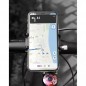 Suport telefon, montare ghidon bicicleta, antiaderent, universal, reglabil, buton reglare, aluminiu, 4,5x8x8 cm, negru