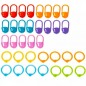 Set accesorii crosetat, 86 bucati, husa depozitare, multicolor Set accesorii crosetat, 86 bucati, husa depozitare, multicolor