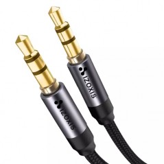 Cablu AUX tata, jack 3,5mm, stereo, varfuri placate cu aur, lungime cablu 175 cm