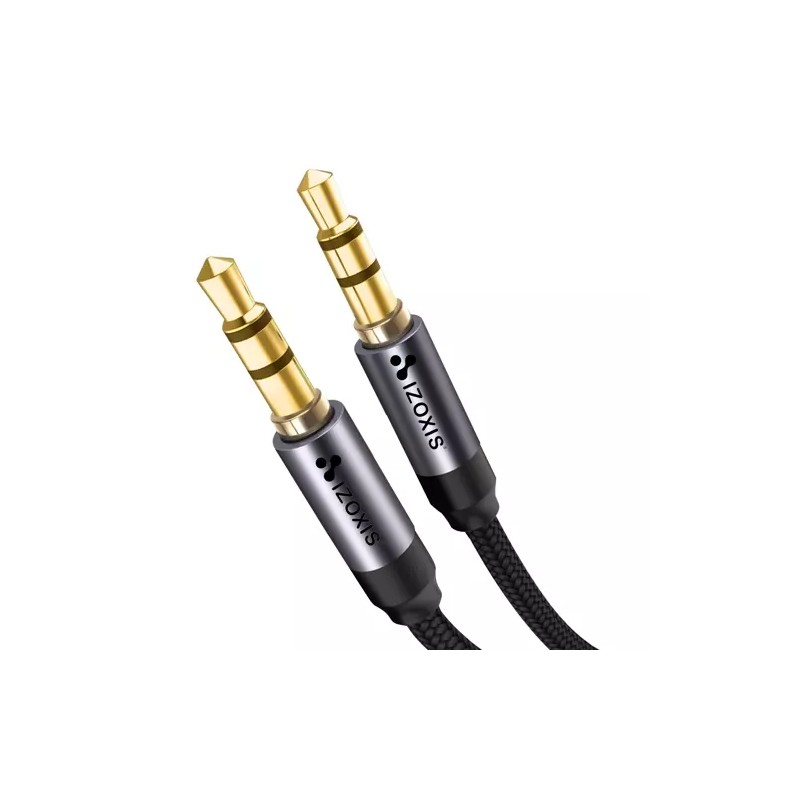 Cablu AUX tata, jack 3,5mm, stereo, varfuri placate cu aur, lungime cablu 175 cm