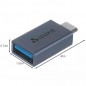 Adaptor USB 3.0 - USB type C, tehnologie OTG, 5Gb/s, 0,5A, metal/PVC, 3x0,7x1,5 cm Adaptor USB 3.0 - USB type C, tehnologie OTG, 5Gb/s, 0,5A, metal/PVC, 3x0,7x1,5 cm