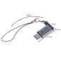 Adaptor USB Type C - USB 2.0, 480mb/s, 2,1A, metal/PVC, 2,5x0,5x1,5 cm, gri