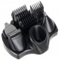 Aparat de tuns 5 in 1, accesoriu barbierit, 5 capete detasabile, cablu incarcare inclus, afisaj LCD, 17x4x3,5 cm, negru