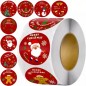 Set 500 stickere Craciun, 8 modele autoadezive, diametru 3,8 cm Set 500 stickere Craciun, 8 modele autoadezive, diametru 3,8 cm