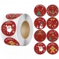 Set 500 stickere Craciun, 8 modele autoadezive, diametru 3,8 cm Set 500 stickere Craciun, 8 modele autoadezive, diametru 3,8 cm