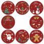 Set 500 stickere Craciun, 8 modele autoadezive, diametru 3,8 cm Set 500 stickere Craciun, 8 modele autoadezive, diametru 3,8 cm