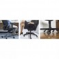 Set roti scaun birou, 5 bucati, silentioase, universale, cauciuc/metal, negru