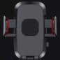 Suport telefon auto universal, brate reglabile, unghi reglabil, plastic, ventuze gel, rotire 360 grade, negru