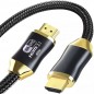 Cablu HDMI 2.1, rezistenta coroziune, 8K/60Hz, 4K/120Hz, 254g, negru/auriu Cablu HDMI 2.1, rezistenta coroziune, 8K/60Hz, 4K/120Hz, 254g, negru/auriu