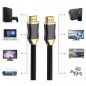 Cablu HDMI 2.1, rezistenta coroziune, 8K/60Hz, 4K/120Hz, 254g, negru/auriu Cablu HDMI 2.1, rezistenta coroziune, 8K/60Hz, 4K/120Hz, 254g, negru/auriu