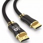 Cablu HDMI 2.1, rezistenta coroziune, 8K/60Hz, 4K/120Hz, 254g, negru/auriu Cablu HDMI 2.1, rezistenta coroziune, 8K/60Hz, 4K/120Hz, 254g, negru/auriu