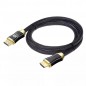 Cablu HDMI 2.1, rezistenta coroziune, 8K/60Hz, 4K/120Hz, 254g, negru/auriu Cablu HDMI 2.1, rezistenta coroziune, 8K/60Hz, 4K/120Hz, 254g, negru/auriu