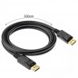 Cablu displayport audio/video tata, rezolutie 4K, cablu cupru, negru Cablu displayport audio/video tata, rezolutie 4K, cablu cupru, negru
