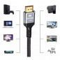 Cablu HDMI 2.0, rezolutie 8K, varfuri placate cu aur, cupru si PVC, negru/gri