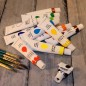 Set vopsele acrilice, 24 bucati, 24 culori, inodore, non-toxice, 12 ml, multicolor
