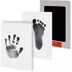 Cerneala amprenta bebelusi pentru rame foto, 2 carduri, negru
