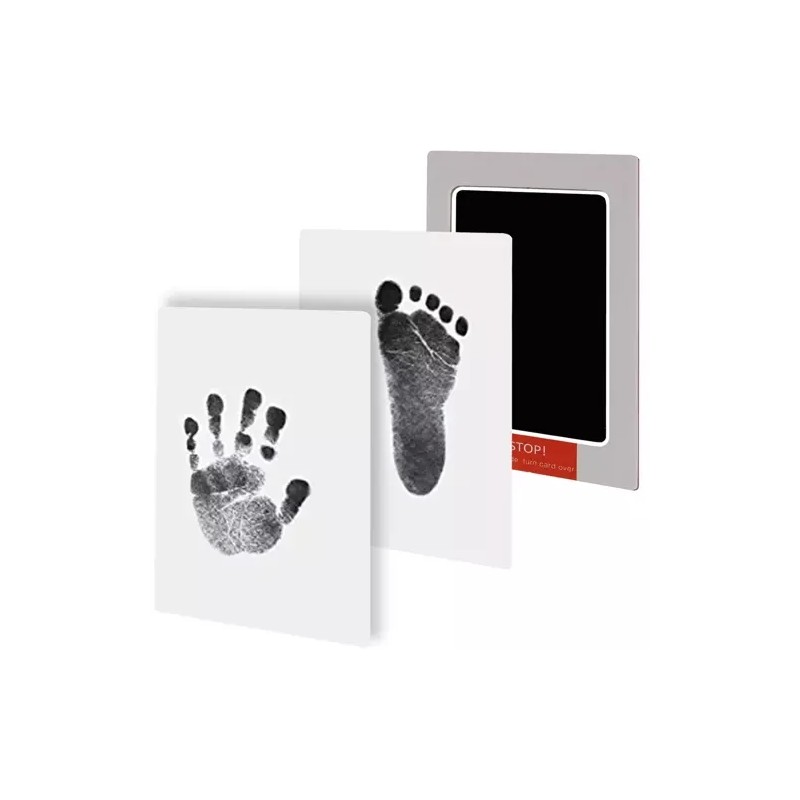 Cerneala amprenta bebelusi pentru rame foto, 2 carduri, negru