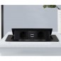 Priza incorporabila, intrare USB, impamantare schuko, universala, 2P/Z, 3300W, negru