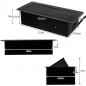 Priza incorporabila, intrare USB, impamantare schuko, universala, 2P/Z, 3300W, negru