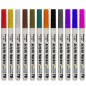 Set markere acrilice, 12 bucati, uscare rapida, universale, 12 culori, aplicare pe toate suprafetele