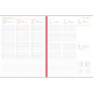 Agenda zilnica, planificare activitati an 2024, format A5, 360 pagini albe, tip carte