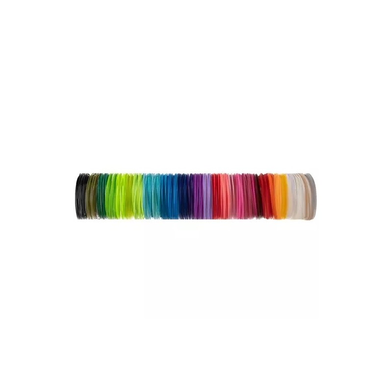 Set filamente multicolor, pentru creion imprimare 3D, 20 filamente PLA, lungime 3 m