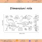Rola hartie cu desene de colorat, model dinozauri, hartie autocolanta, 30x300 cm