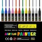 Set 12 markere acrilice permanente ptr orice suprafata, 2-3 mm,12 culori