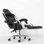 Scaun ergonomic pentru gaming, cotiere, tetiera, suport lombar, spatar rabatabil, suport picioare, inaltime reglabila Scaun ergonomic pentru gaming, cotiere, tetiera, suport lombar, spatar rabatabil, suport picioare, inaltime reglabila