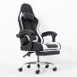 Scaun ergonomic pentru gaming, cotiere, tetiera, suport lombar, spatar rabatabil, suport picioare, inaltime reglabila Scaun ergonomic pentru gaming, cotiere, tetiera, suport lombar, spatar rabatabil, suport picioare, inaltime reglabila