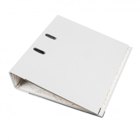 Biblioraft alb A4 pentru arhivare documente – Cotor 7.5 cm, Bordura Metalica, 500 Coli