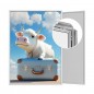 Rama click aluminiu, expunere afise si postere in format A0, colturi drepte, fixare orizontala sau verticala pe perete