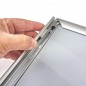 Rama click aluminiu A4, poster frame cu fixare perete, argintie