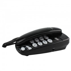 Telefon fix cu fir, montabil pe perete tastatura iluminata, redial, mute, flash, negru, RESIGILAT