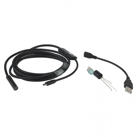 Camera video Endoscop rezistenta la apa, 3.5 m, negru, USB, rezolutie HD, RESIGILAT