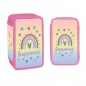 Penar echipat, Happiness, 3 compartimente cu fermoar, 39 piese, 20x13x6.5 cm Penar echipat, Happiness, 3 compartimente cu fermoar, 39 piese, 20x13x6.5 cm