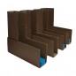 Coltare carton, interior captusit cu burete, forma L, set 4 bucati, 10x10.2x2.5 cm