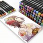 Set 168 markere colorate, pentru scris si subliniat, geanta depozitare, format XXL